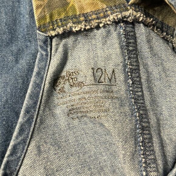 Bass Pro Shops Denim Overalls Size 12 Months - Picture 7 of 7